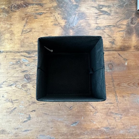 Black Canvas Small Cube Storage Bin NEW - Picture 2 of 6